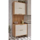 Cozinha Modulada Eloise 3 Peças Com Armário Aéreo, Balcão 80c