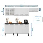 Cozinha Modulada Em Aço 5 Peças 11 Portas Sendo 2 De Vidro 2