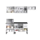 Cozinha Modulada Em Aço 5 Peças 11 Portas Sendo 2 De Vidro 2