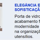 Cozinha Modulada Em Aço 5 Peças 11 Portas Sendo 2 De Vidro 2