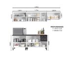 Cozinha Modulada Em Aço 5 Peças 12 Portas 2 Gavetas Em Aço Ne