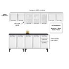 Cozinha Modulada Em Aço 5 Peças 12 Portas 2 Gavetas New Premi