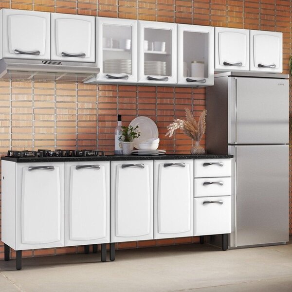 Cozinha Modulada Em Aço 5 Peças 12 Portas 2 Gavetas New Premi