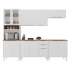 Cozinha Modulada Em Aço 5 Peças 14 Portas 2 Gavetas Paneleiro
