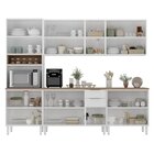 Cozinha Modulada Em Aço 5 Peças 14 Portas 2 Gavetas Paneleiro