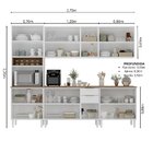 Cozinha Modulada Em Aço 5 Peças 14 Portas 2 Gavetas Paneleiro