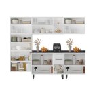 Cozinha Modulada Em Aço 5 Peças 16 Portas 2 Gavetas Florença