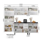 Cozinha Modulada Em Aço 5 Peças 16 Portas 2 Gavetas Florença