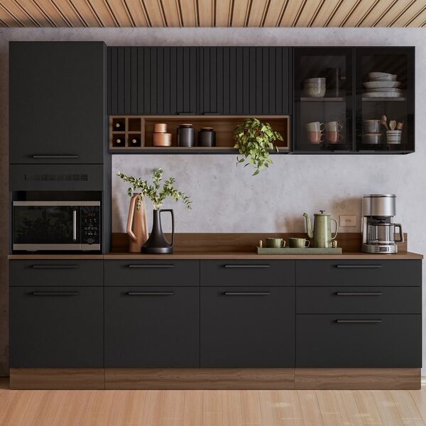 Cozinha Modulada Em Aço 5 Peças 7 Portas 6 Gavetas Paneleiro