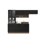 Cozinha Modulada Em Aço 5 Peças 8 Portas 3 Gavetas Cristaleir