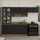 Cozinha Modulada Em Aço 5 Peças 8 Portas 3 Gavetas Cristaleir