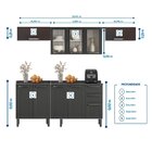 Cozinha Modulada Em Aço 6 Peças 10 Portas 2 Gavetas Nicho For