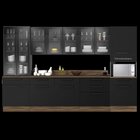 Cozinha Modulada Em Aço 7 Peças 12 Portas 7 Gavetas Com Crist