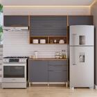 Cozinha Modulada Esplêndida 4 Peças Armário Aéreo 120cm Com N