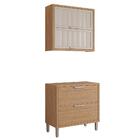 Cozinha Modulada Estela 2 Peças Com Armário Aéreo E Balcão 80