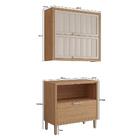 Cozinha Modulada Estela 2 Peças Com Armário Aéreo E Balcão 80