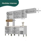 Cozinha Modulada Glória 5 Peças Com Aéreo 1200 3 Portas, Tamp