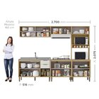 Cozinha Modulada Glória 5 Peças Com Aéreo 1200 Portas Desliza