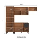Cozinha Modulada Havana 04 Peças Com 09 Portas E 02 Gavetas R