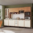 Cozinha Modulada Havana 06 Peças Com Cristaleira 15 Portas E