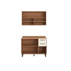 Cozinha Modulada Havana 2 Peças Com Tampo 4 Portas E 2 Gaveta