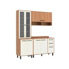 Cozinha Modulada Havana 3 Peças Com Tampo E Cristaleira 08 Po