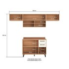 Cozinha Modulada Havana 4 Peças Com Tampo 6 Portas E 2 Gaveta