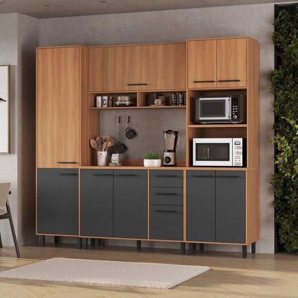 Cozinha Modulada Havana 4 Peças Com Tampo E Torre Quente 10 P