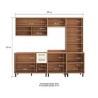 Cozinha Modulada Havana 5 Peças Com Cristaleira 11 Portas E 2