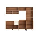 Cozinha Modulada Havana 5 Peças Com Cristaleira 11 Portas E 2