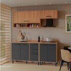 Cozinha Modulada Havana Com Tampo 07 Portas E 2 Gavetas Rover