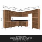 Cozinha Modulada Helena 9 Peças Carvalho Americano - Moveis A