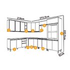 Cozinha Modulada Henn Connect 11 Peças 17 Portas 2 Gavetas