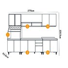 Cozinha Modulada Henn Decore Torre Quente 05 Pecas 12 Portas