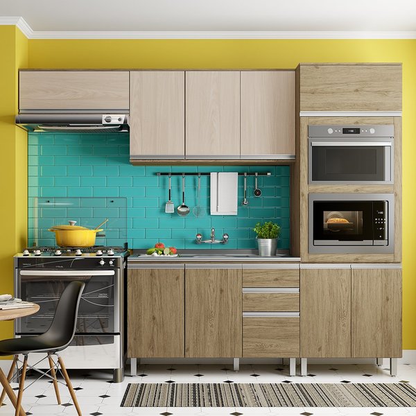 Cozinha Modulada Henn Integra 04 Peças Torre Quente 10 Portas