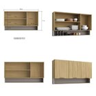 Cozinha Modulada Ibiza 02 Peças 100% Mdf - Com Tampo Louro Fr
