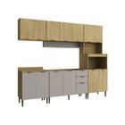 Cozinha Modulada Ibiza 5 Peças 100% Mdf - Sem Tampo Louro Fre
