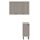 Cozinha Modulada Iluminata 2 Pecas Branco Fendi