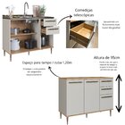 Cozinha Modulada Isabelle 6 Peças Com Torre Quente Para 2 for