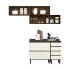 Cozinha Modulada Iza 6 Peças Com Aéreo Vidro - Nicioli