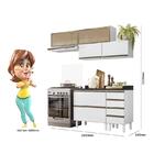 Cozinha Modulada Iza 6 Peças Com Aéreo Vidro - Nicioli