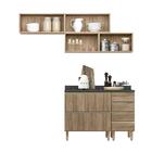 Cozinha Modulada Iza 6 Peças Com Aéreo Vidro - Nicioli