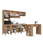 Cozinha Modulada Jade 5 Peças Com Bancada Divisória Freijo/ar