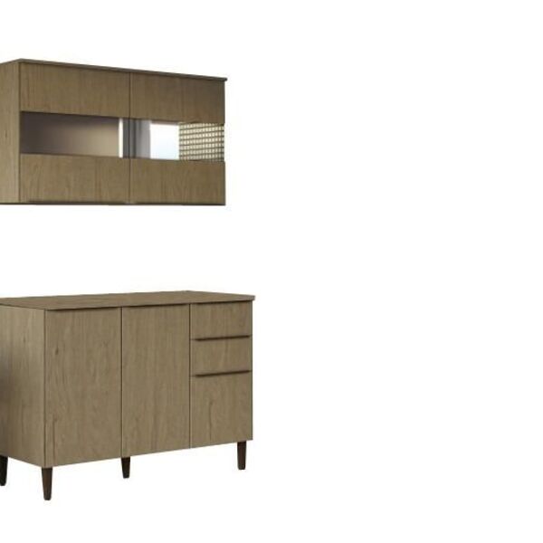 Cozinha Modulada Juliette 12 Carvalho Dakar - Aramóveis