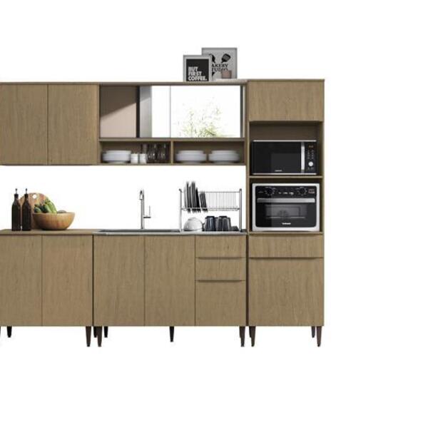 Cozinha Modulada Juliette 1 Carvalho Dakar - Aramóveis
