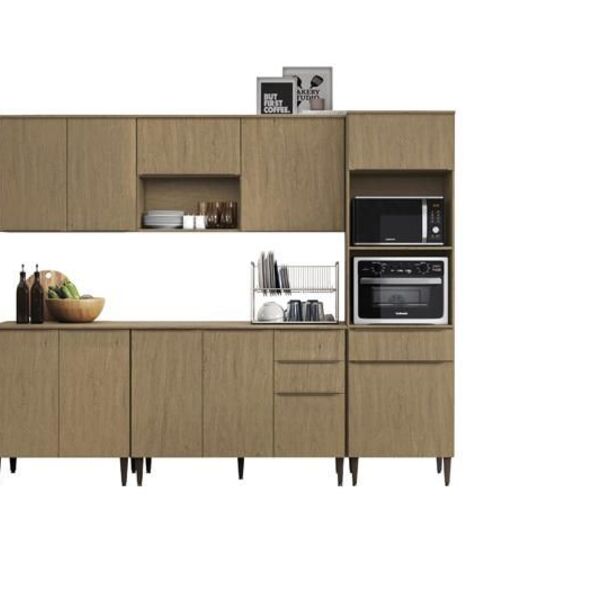 Cozinha Modulada Juliette 2 Carvalho Dakar - Aramóveis