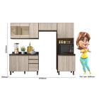 Cozinha Modulada Kali Premium 4 Peças Com Paneleiro Duplo - N
