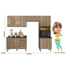 Cozinha Modulada Kali Premium 4 Peças Com Paneleiro Duplo - N