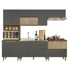 Cozinha Modulada Kali Premium 6 Peças Com Paneleiro Duplo - N