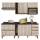 Cozinha Modulada Kali Premium 8 Peças Com Aéreo Micro-ondas -